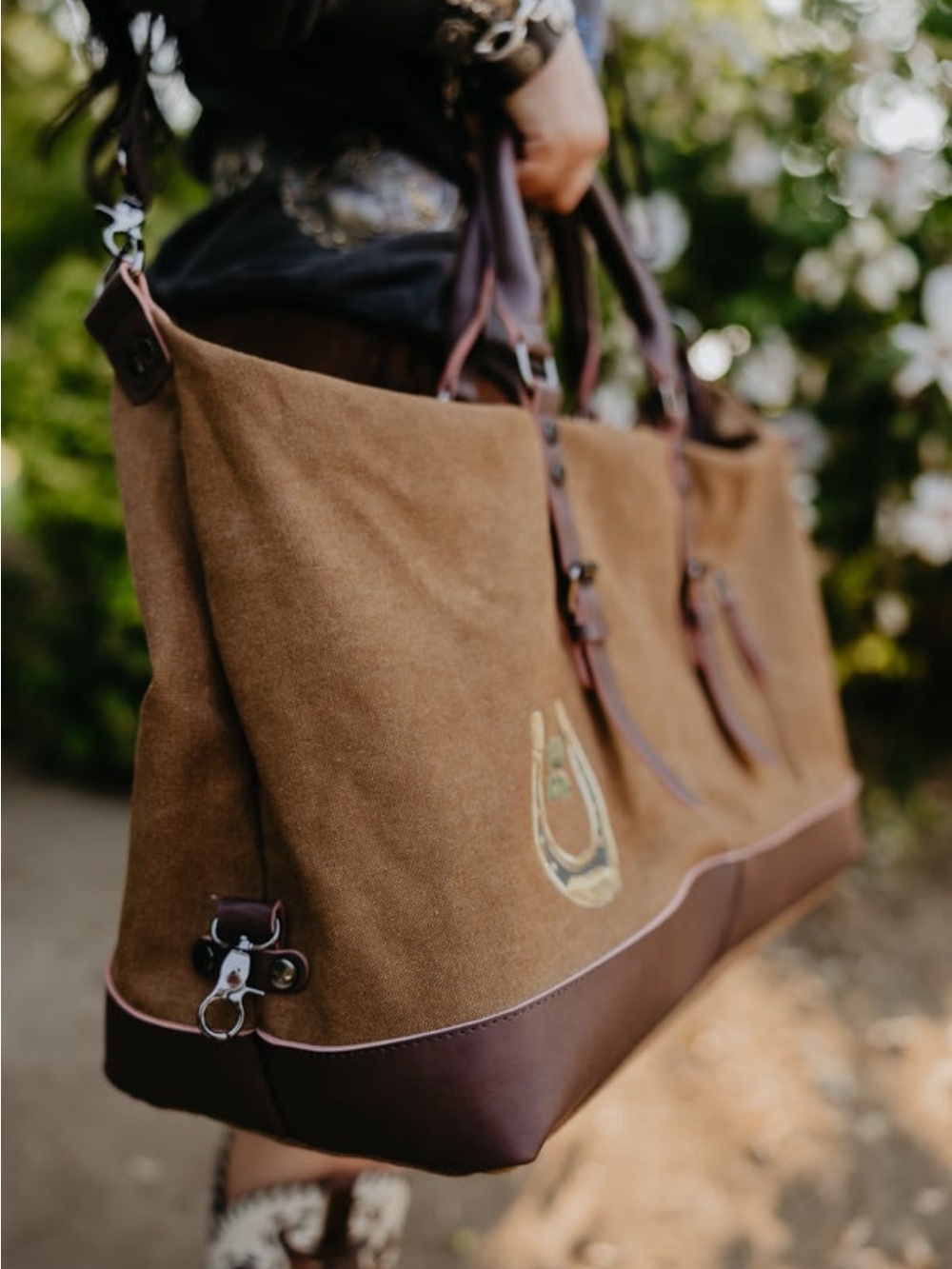 Rodeo Quincy Brown Canvas & Leather Weekender Bag